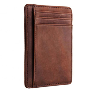 Leather wallet with RFID blocking