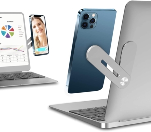 Phone holder for laptops